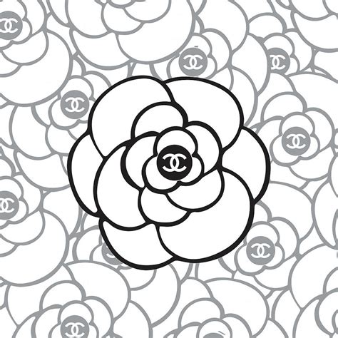 camelia chanel drawing pattern|Chanel camellia flower.